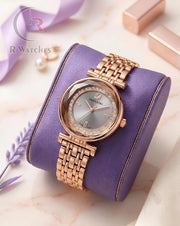 (OS) Swarovski Girls Diamond Rose Gold Grey