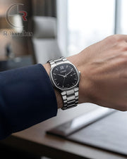 (OS2) Rado Square Silver Black