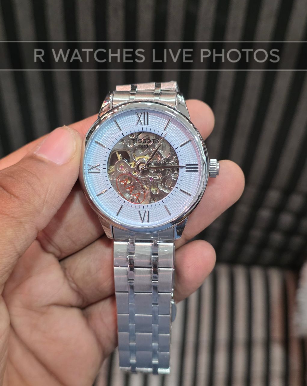 (OS)⭐ Tissot automatic silver blue