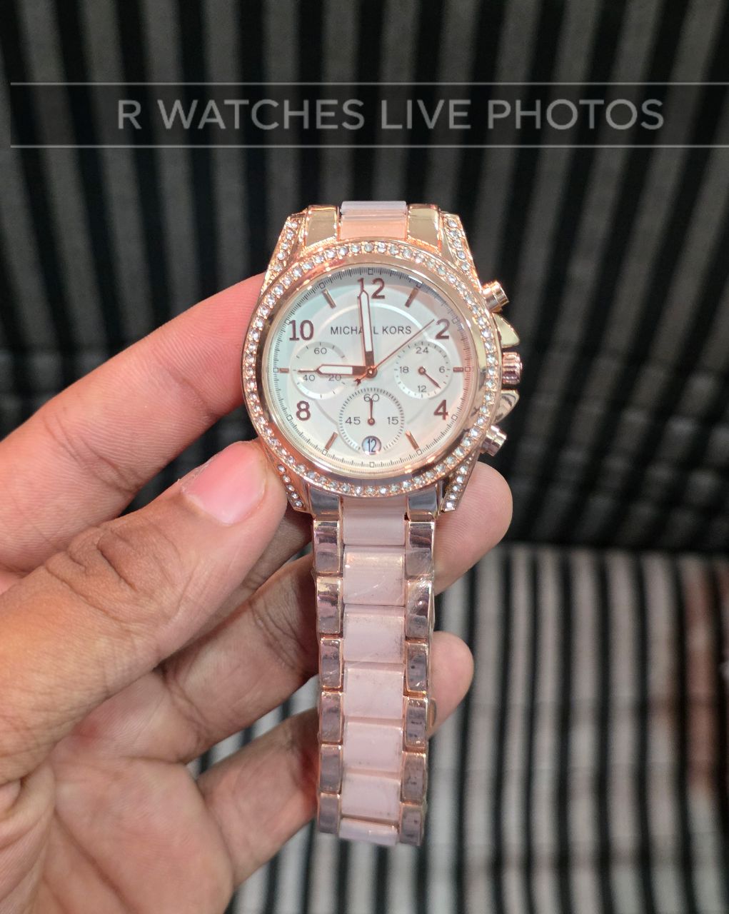 (OS2)⭐ Michael kors girls dual tone white dial