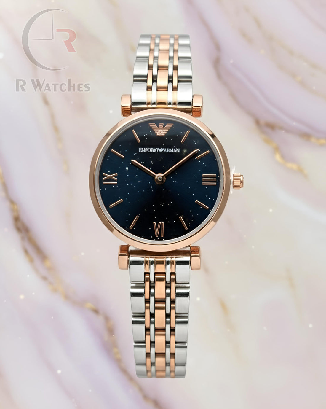 (SS)⭐ Armani Girls Dual Tone Black Dial