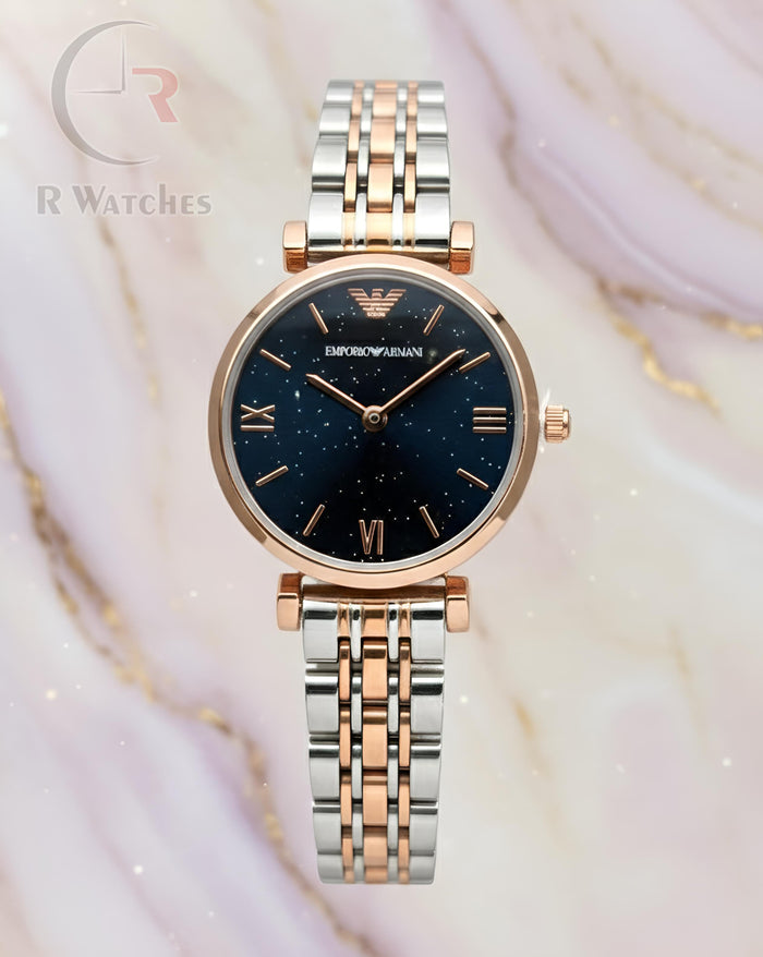 (SS)⭐ Armani Girls Dual Tone Black Dial