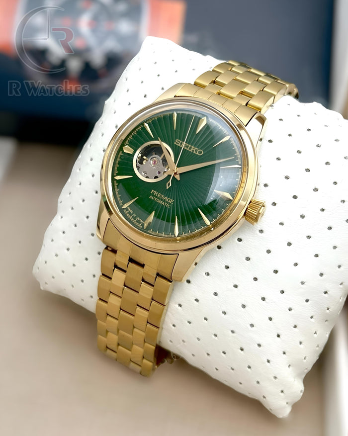 (OS3) Seiko automatic gold green