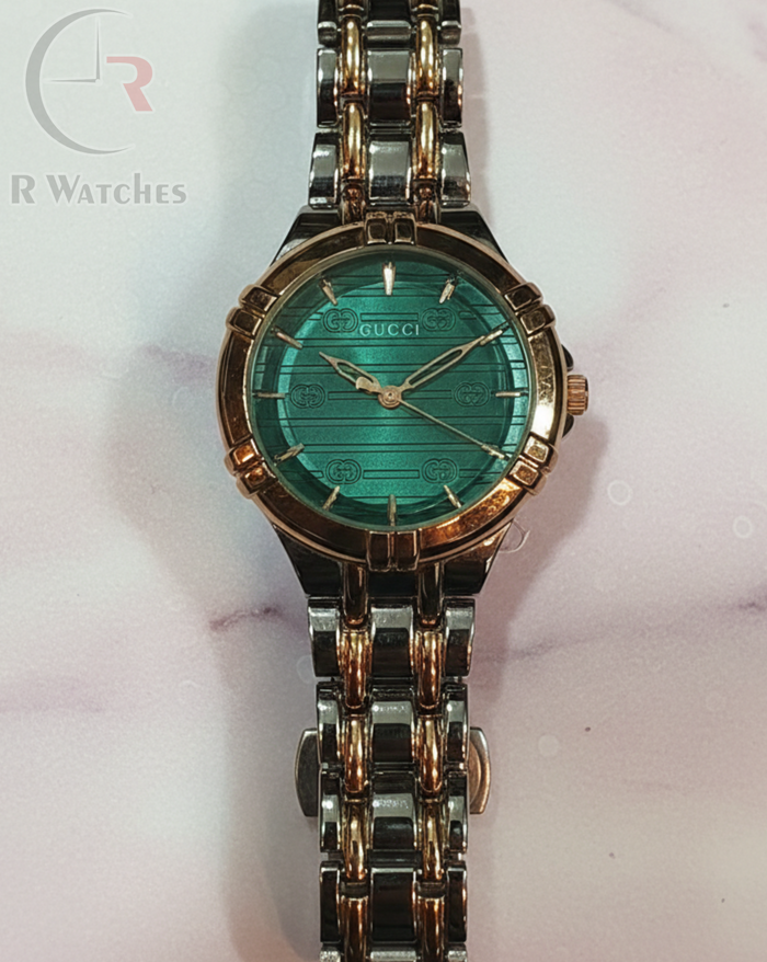 (OS) Gucci girls dual tone green
