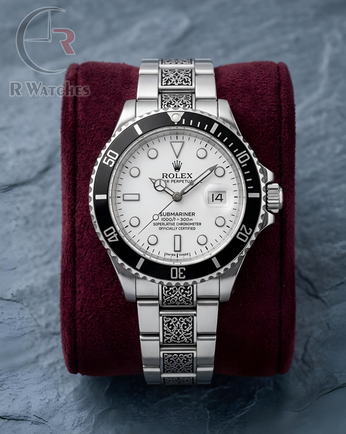 (OS2) Rolex Rajwadi Silver White