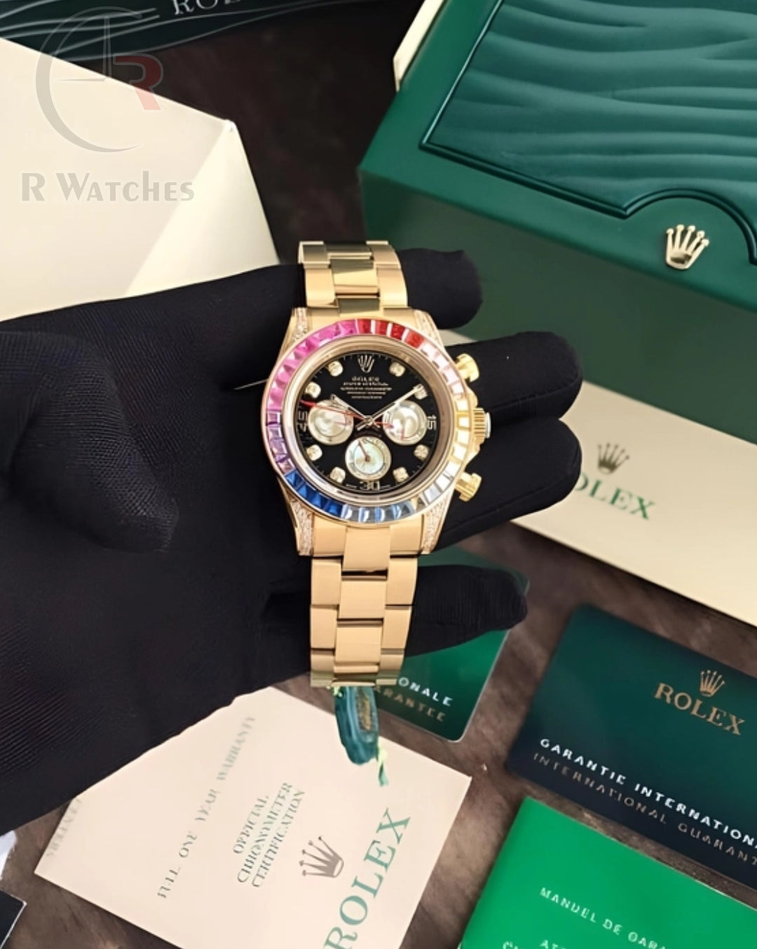 (OS2)⭐ Rolex rainbow gold