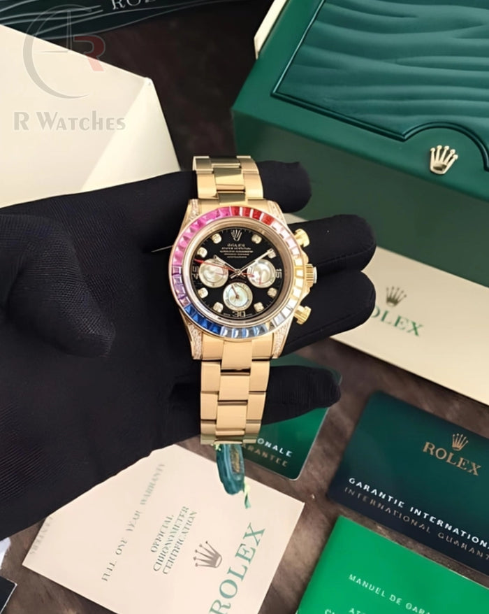 (OS2)⭐ Rolex rainbow gold