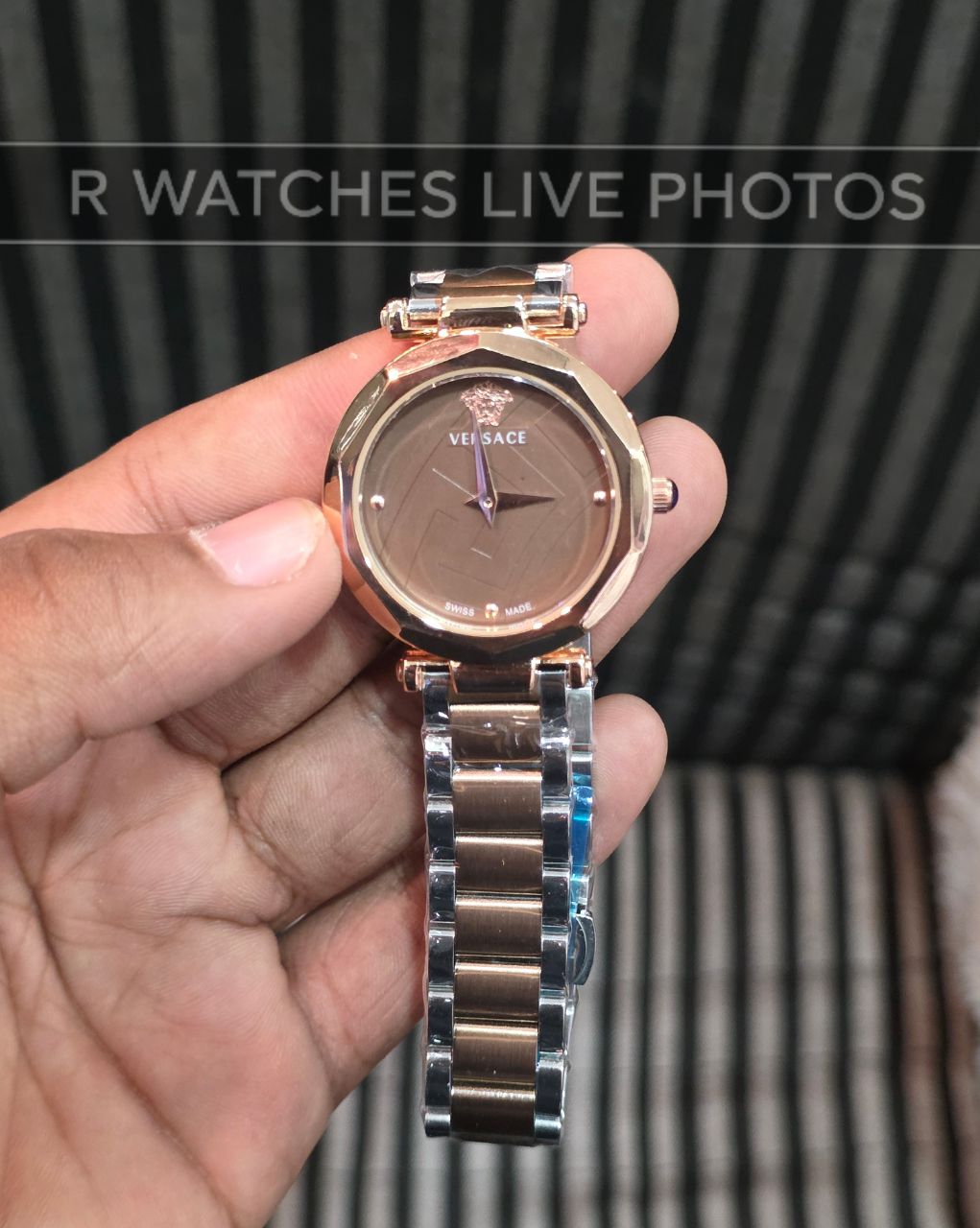 (OS3)⭐ Versace Girls Dual Tone Brown Dial