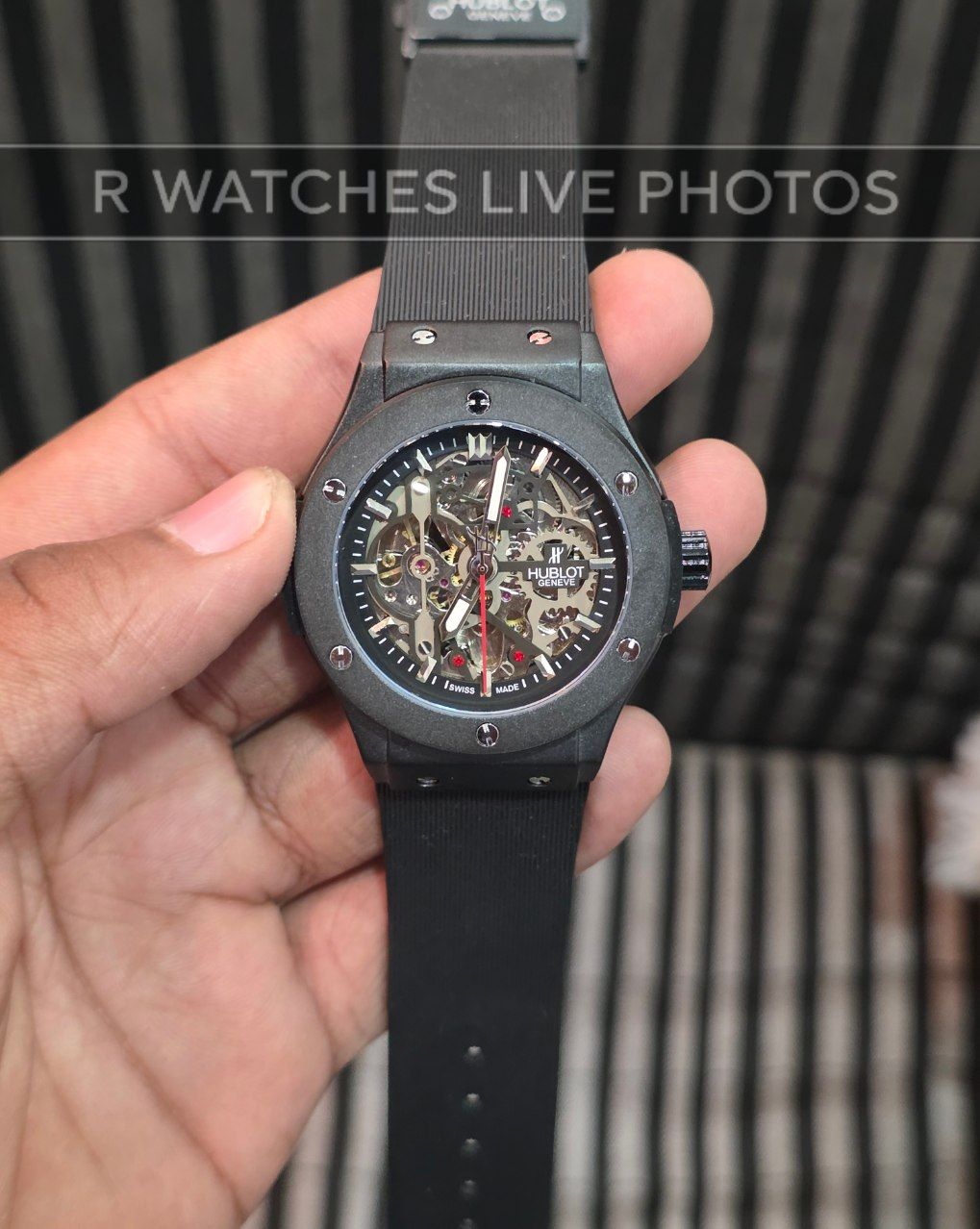 (OS2)⭐ Hublot automatic silicon full black