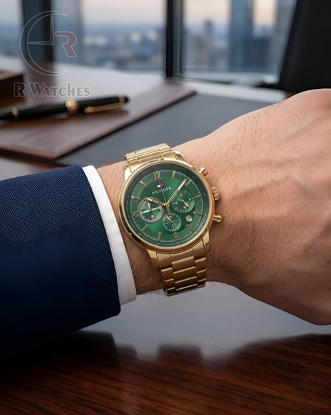 (OS) Tommy Hilfiger Gold Green