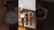 (OS2)⭐ Tissot leather brown dual tone white