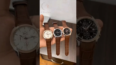 (OS2)⭐ Tissot leather brown dual tone white