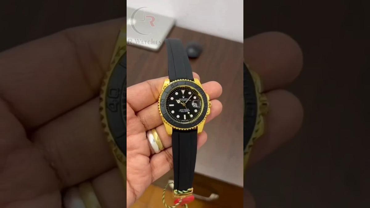 (OS3)⭐ Rolex Yatchmaster silicon black gold