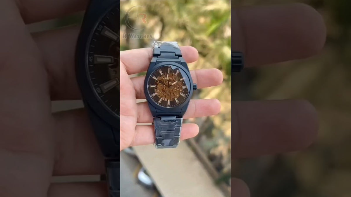 (OS4)⭐ Fossil Automatic Metal black