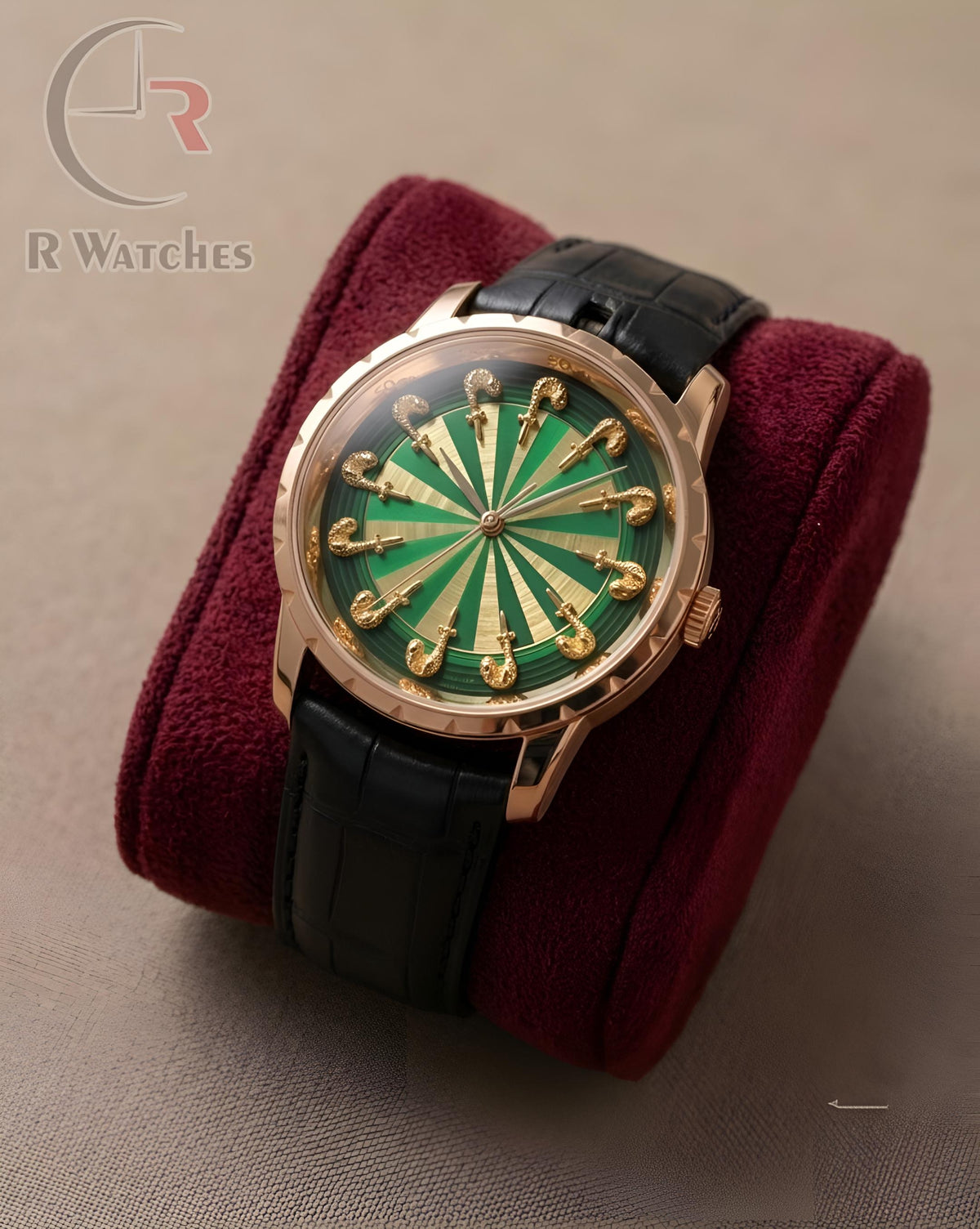 (OS)📷 Roger Dubuis Leather Rose Gold Black (RGL2)