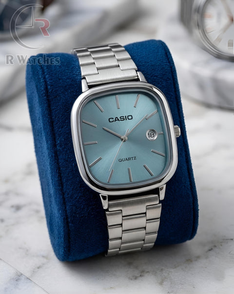 (OS4)🖤⬆️ Casio Silver Tiffany Blue (CSSM15)