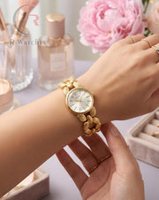 (OS)📷⭐ Rolex Girls Diamond Cutt Gold Grey Dial (RXG31)