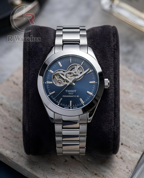 (SS)📷⬆️⭐🔁 Tissot Automatic Powermatic Silver Blue (TSAM18)