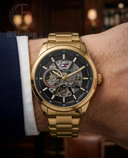 (OS3)📷⬆️⭐🔁 Tommy Hilfiger Automatic golden black (THAM11)