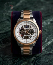 (SS2)📷⬆️⭐🔁 Tommy Hilfiger automatic dual tone white dial (THAM5)