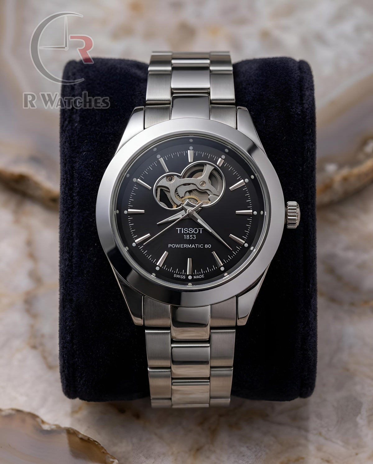 (OS)📷⬆️⭐🔁 Tissot Automatic Metal silver black dial (TSAM27)