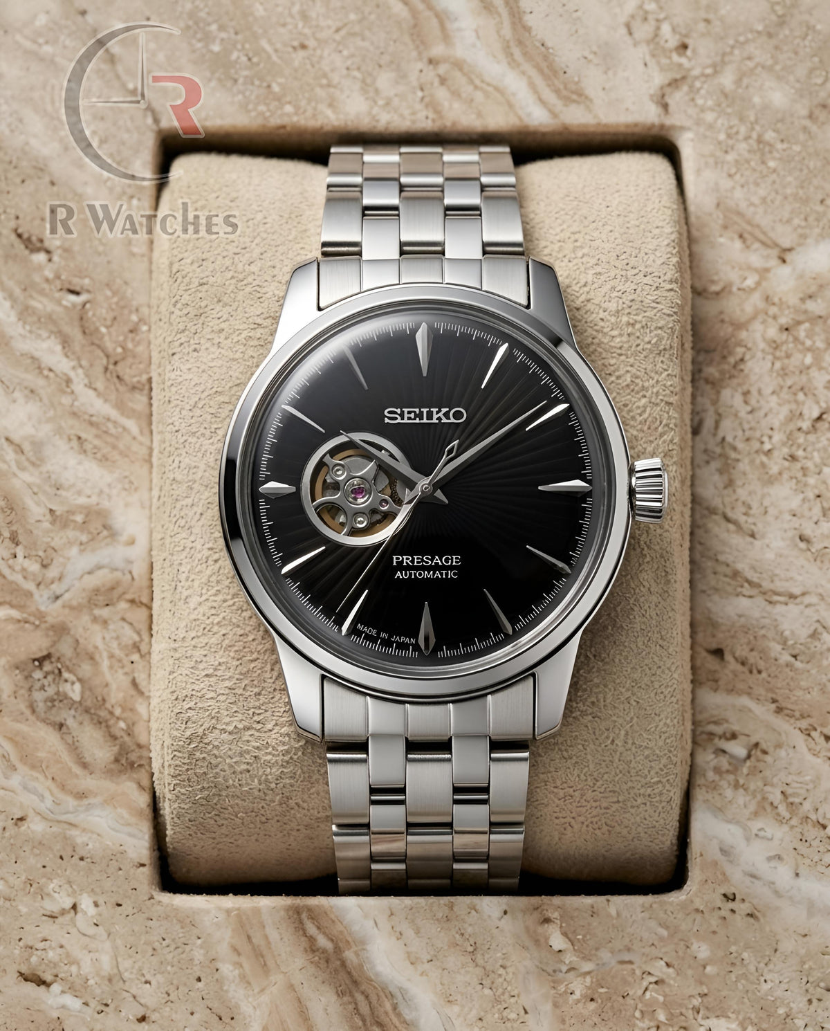 (SS)📷⭐Seiko Automatic Silver Black (SKAM9)