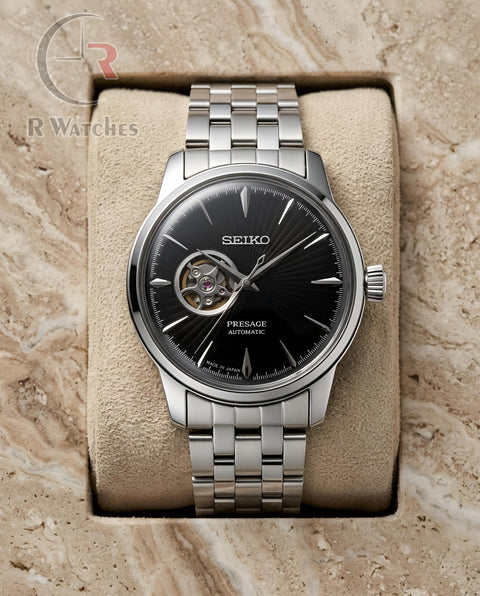 (SS)📷⭐Seiko Automatic Silver Black (SKAM9)