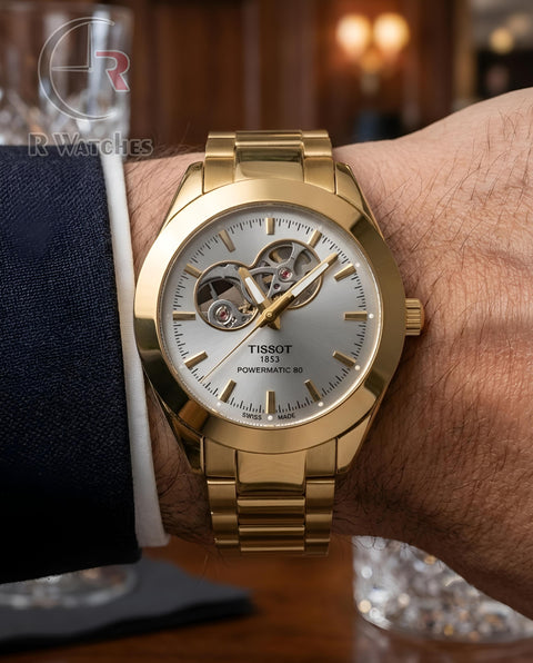 (OS)📷⭐ Tissot Automatic Gold Grey Dial (TSAM13)