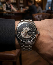 (OS2)📷⬆️⭐🔁 Tissot Automatic Metal silver black dial (TSAM26)