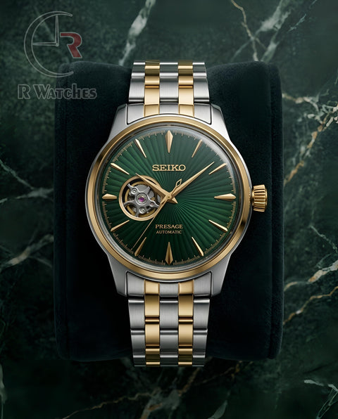 (OS2)📷⭐ Seiko Automatic Dual Tone Green (SKAM10)
