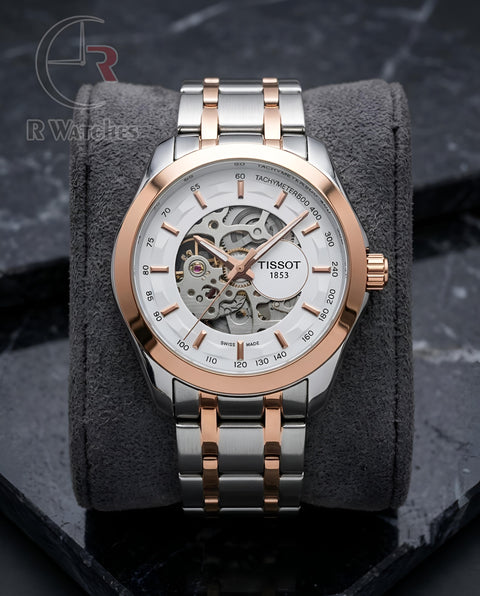 (OS2)📷⬆️⭐🔁 Tissot automatic dual tone white (TSAM25)