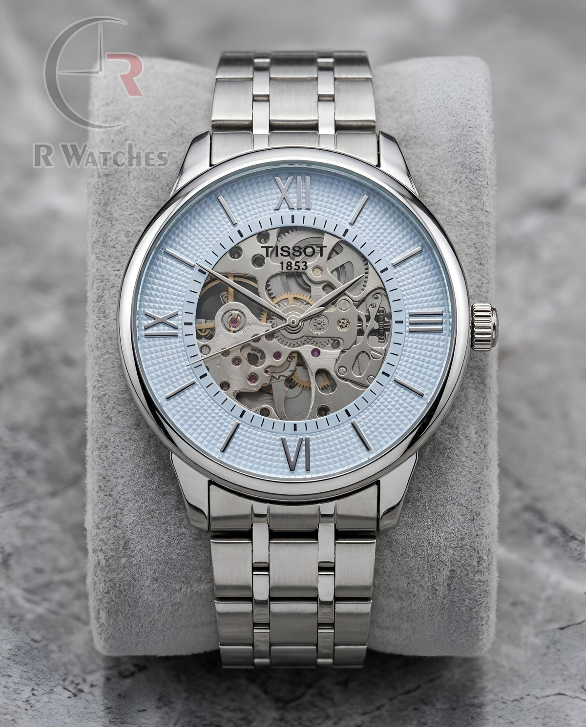 (SS)📷⬆️⭐🔁 Tissot automatic silver blue  (TSAM23)