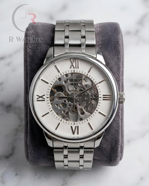 (OS)📷⭐ Tissot Automatic Silver White Dial (TSAM10)