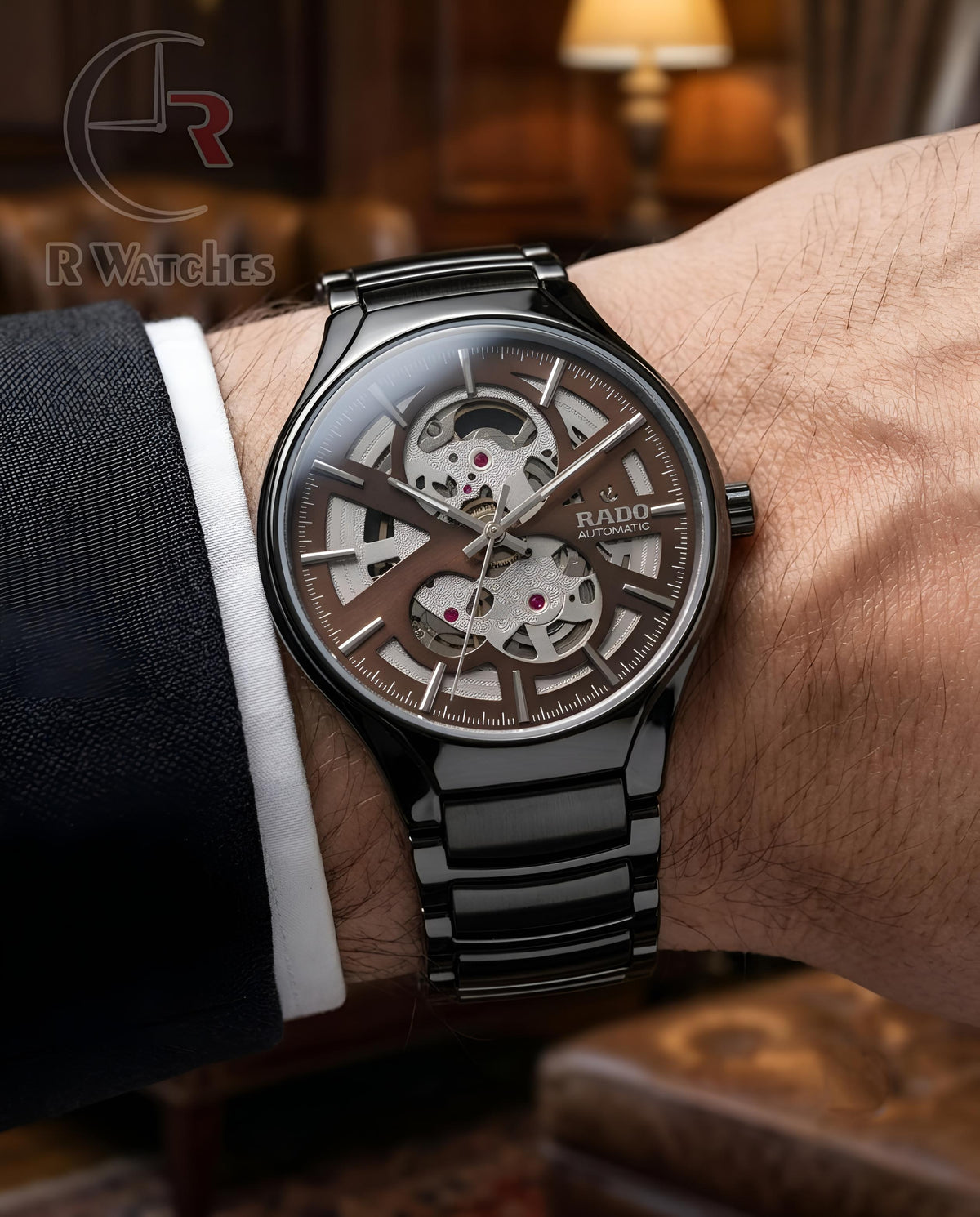 (OS)📷⭐ Rado Automatic Brown Black (RDAM8)