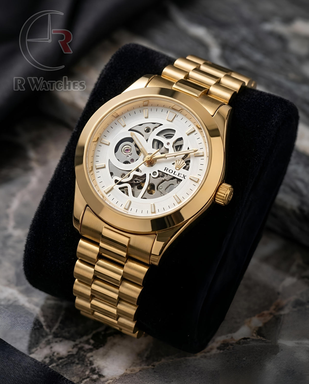 (SS)📷⭐ Rolex Automatic Gold White ( RXAM19)