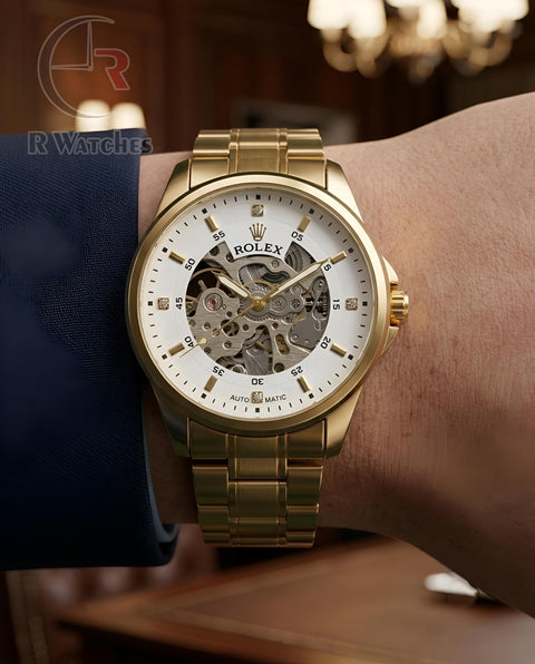 (OS)📷⭐ Rolex Automatic Gold White (RXAM44)