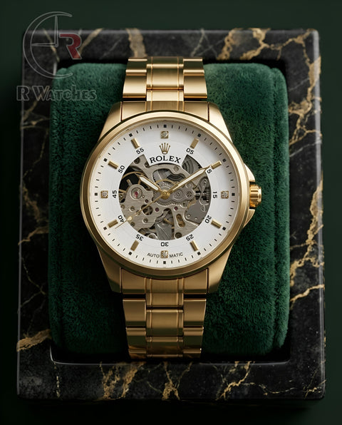 (OS)📷⭐ Rolex Automatic Gold White (RXAM44)