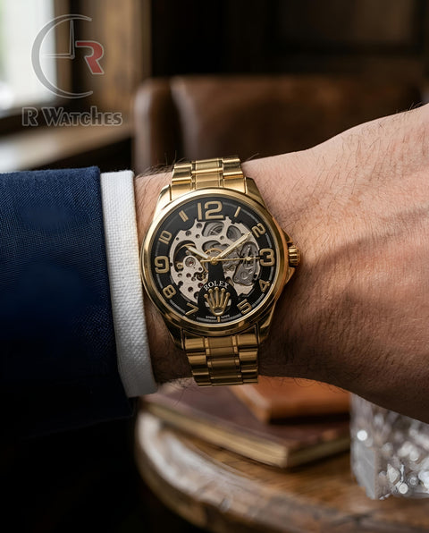 (OS)📷⭐ Rolex Automatic Gold Black (RXAM43)