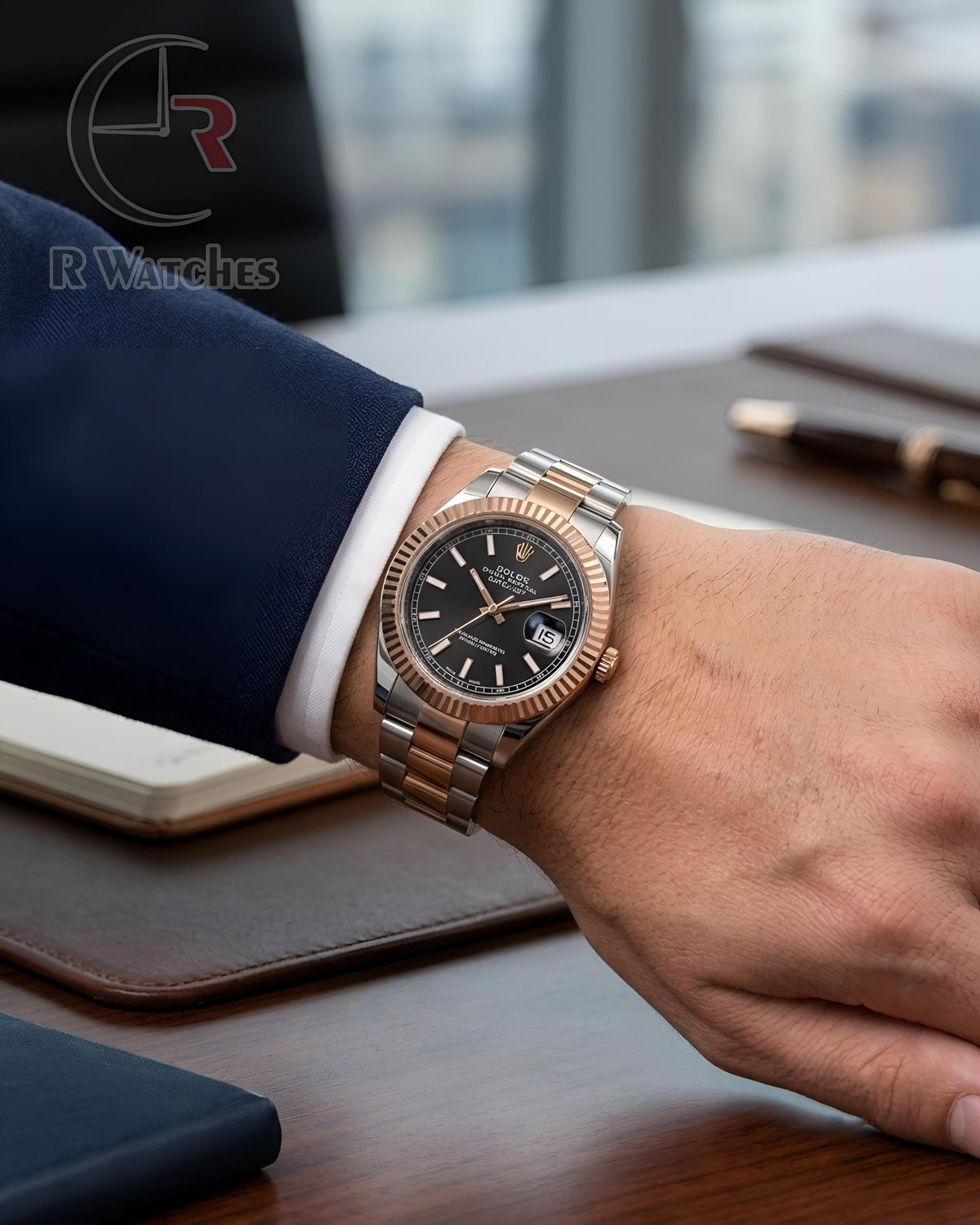 (OS)📷⬆️ Rolex Rose Gold Black (RXP27)