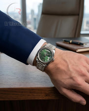 (OS)📷⬆️ Rolex Roman Silver Green (RXP30)