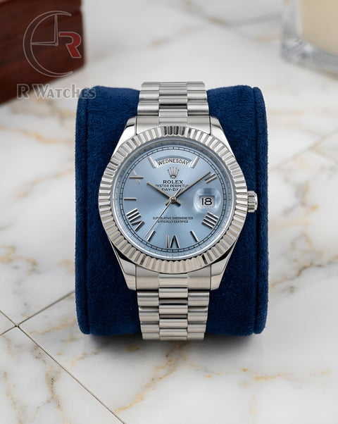 (OS2)📷⬆️ Rolex Roman Silver Blue (RXP32)