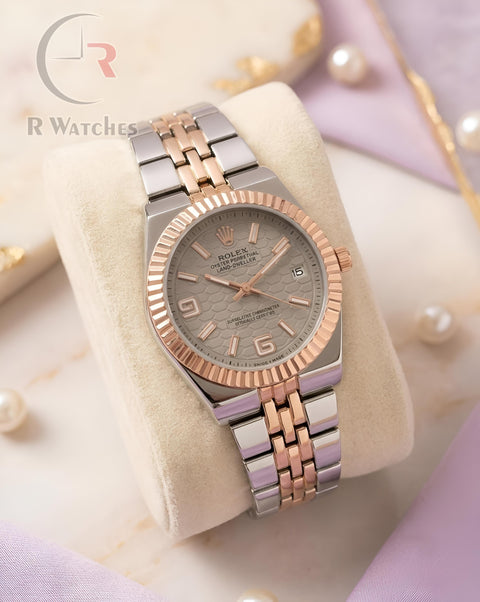 (OS)📷⬆️ Rolex Girls Rose Gold Grey (RXG7)