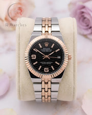 (OS)📷⬆️ Rolex Girls Rose Gold Black (RXG9)