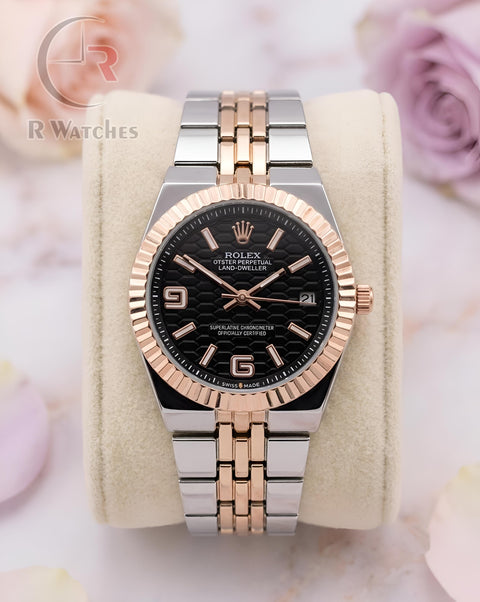 (OS)📷⬆️ Rolex Girls Rose Gold Black (RXG9)