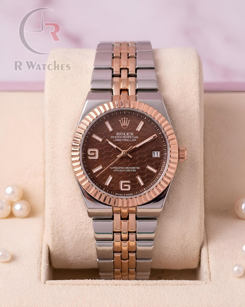 (OS)📷⬆️ Rolex Girls Rose Gold Brown (RXG10)