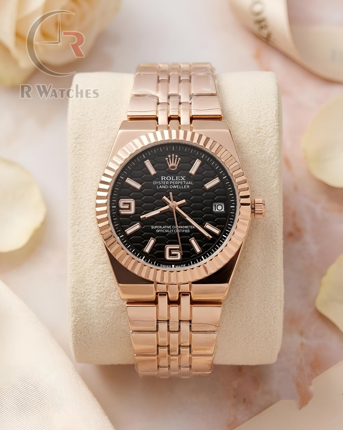 (SS)📷⬆️ Rolex Girls Rose Gold Black (RXG11)