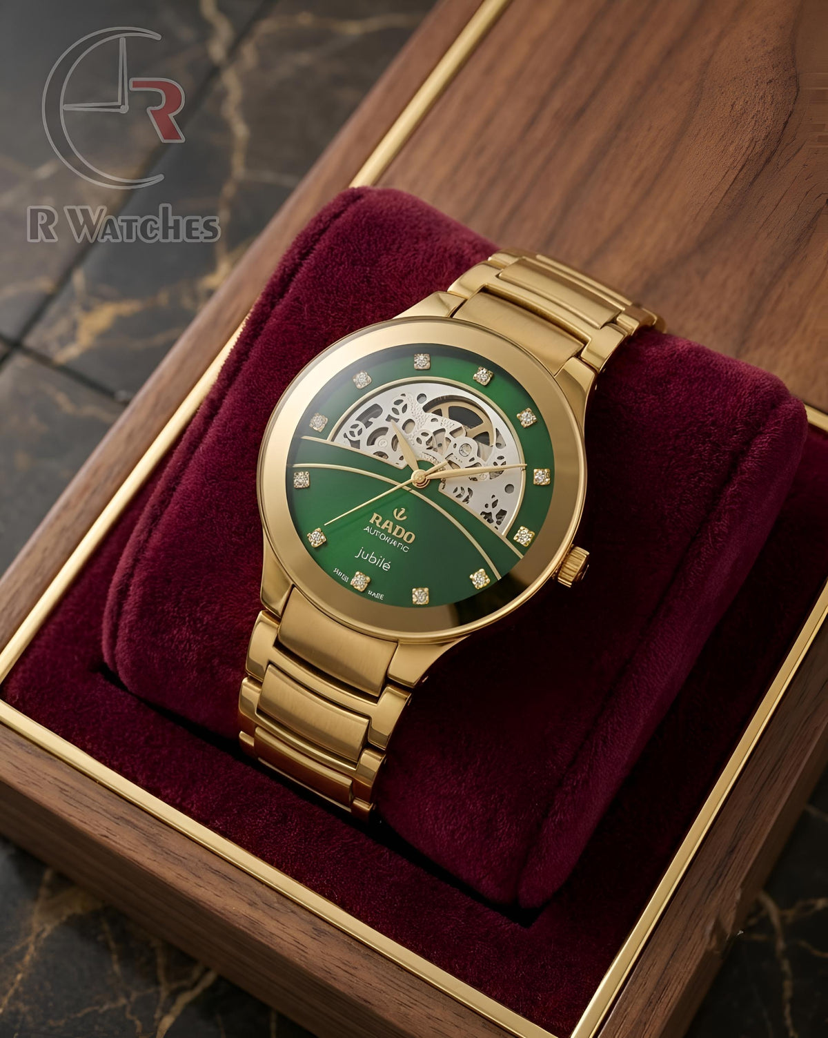 (OS)📷⭐ Rado Gold Green Dial (RDP51)