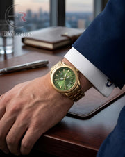 (OS)📷⬆️⭐ Tommy Hilfiger Gold Green Dial (THP20)