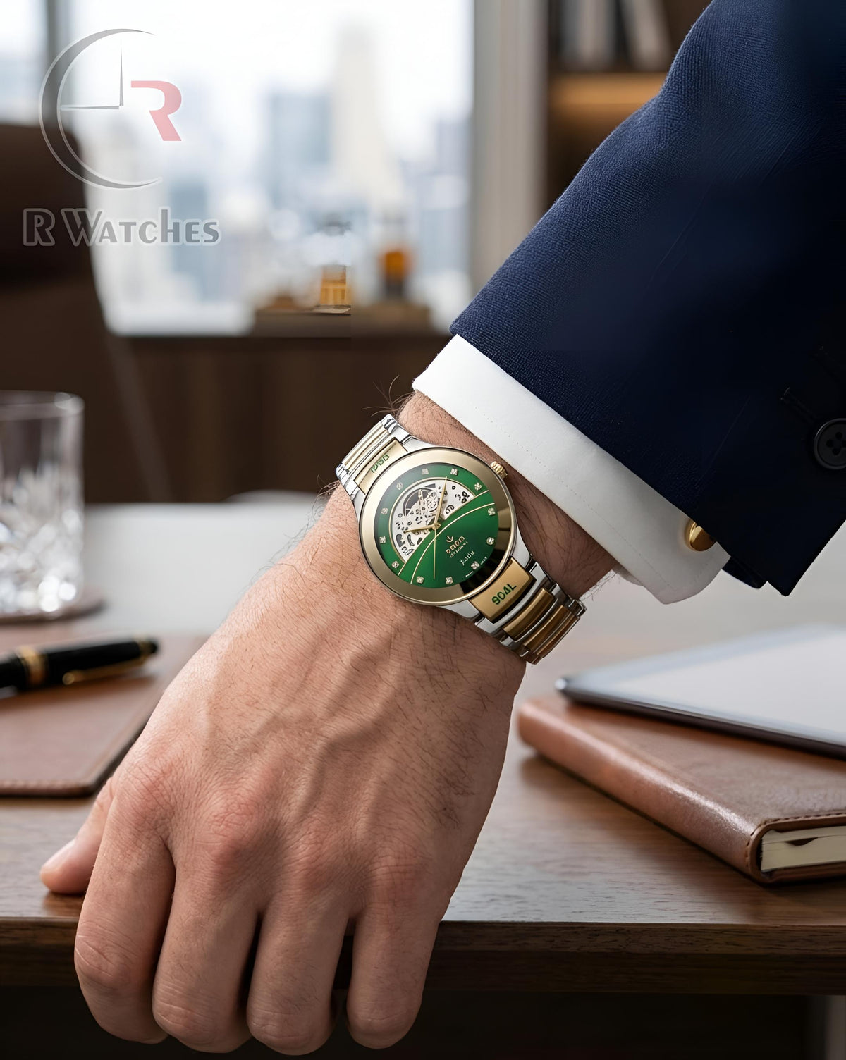 (OS4)📷⭐ Rado dual tone green (RDP49)