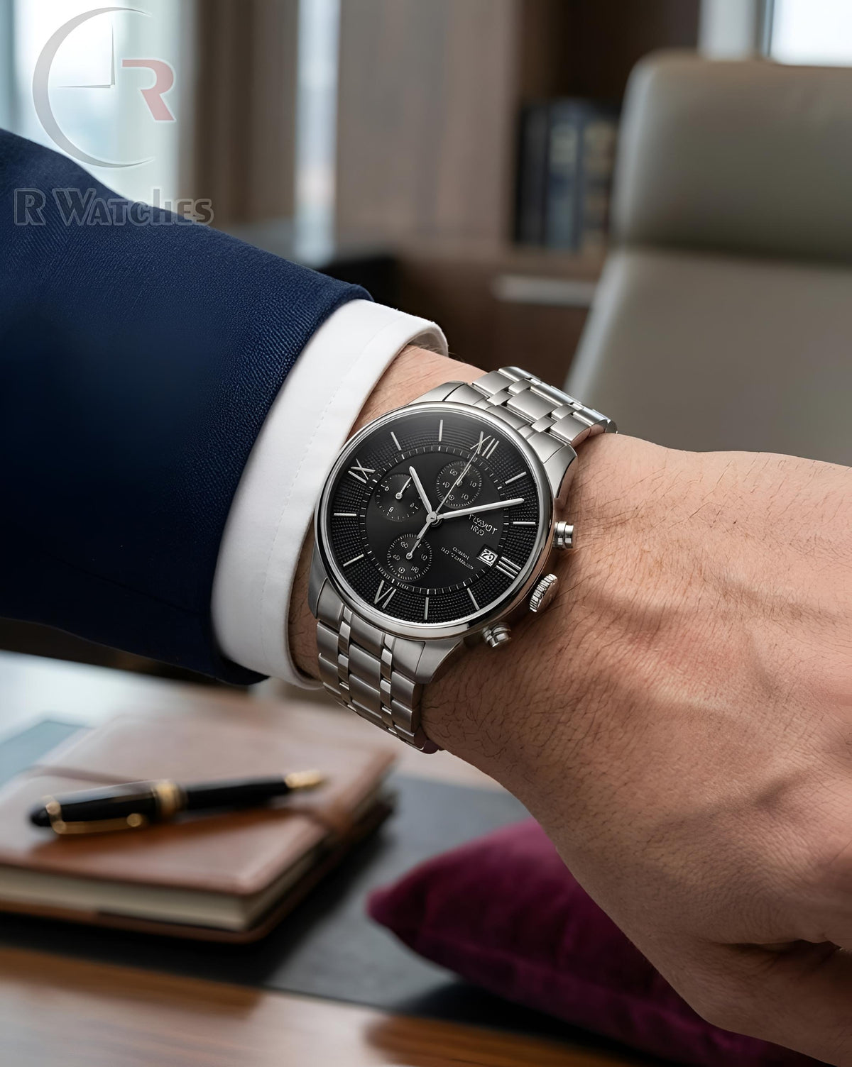 (OS)📷⬆️⭐ Tissot Premium silver black dial (TSP1)